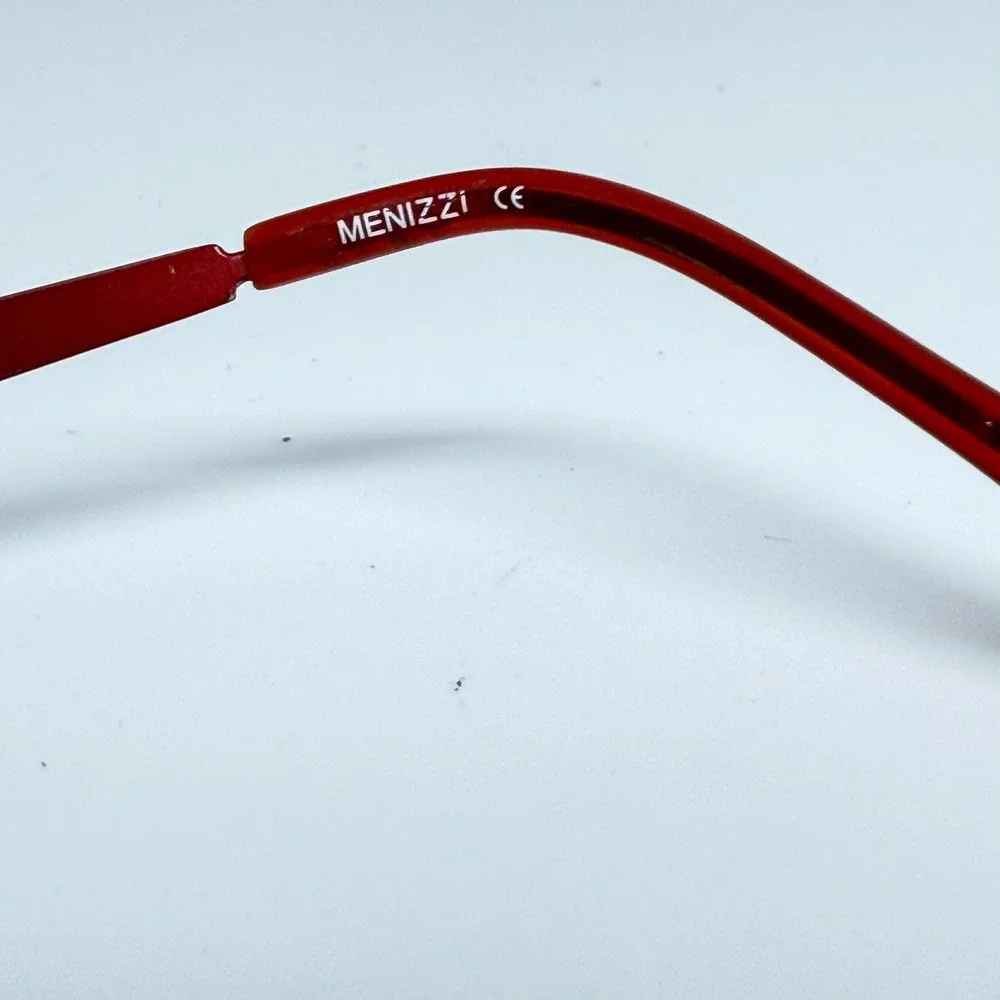 Menizzi M1092 Col.03 Burgundy Bronze Metal Oval Eyeglass Frames 46-18-130